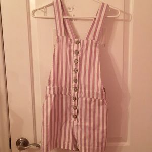 Striped Overall Shorts